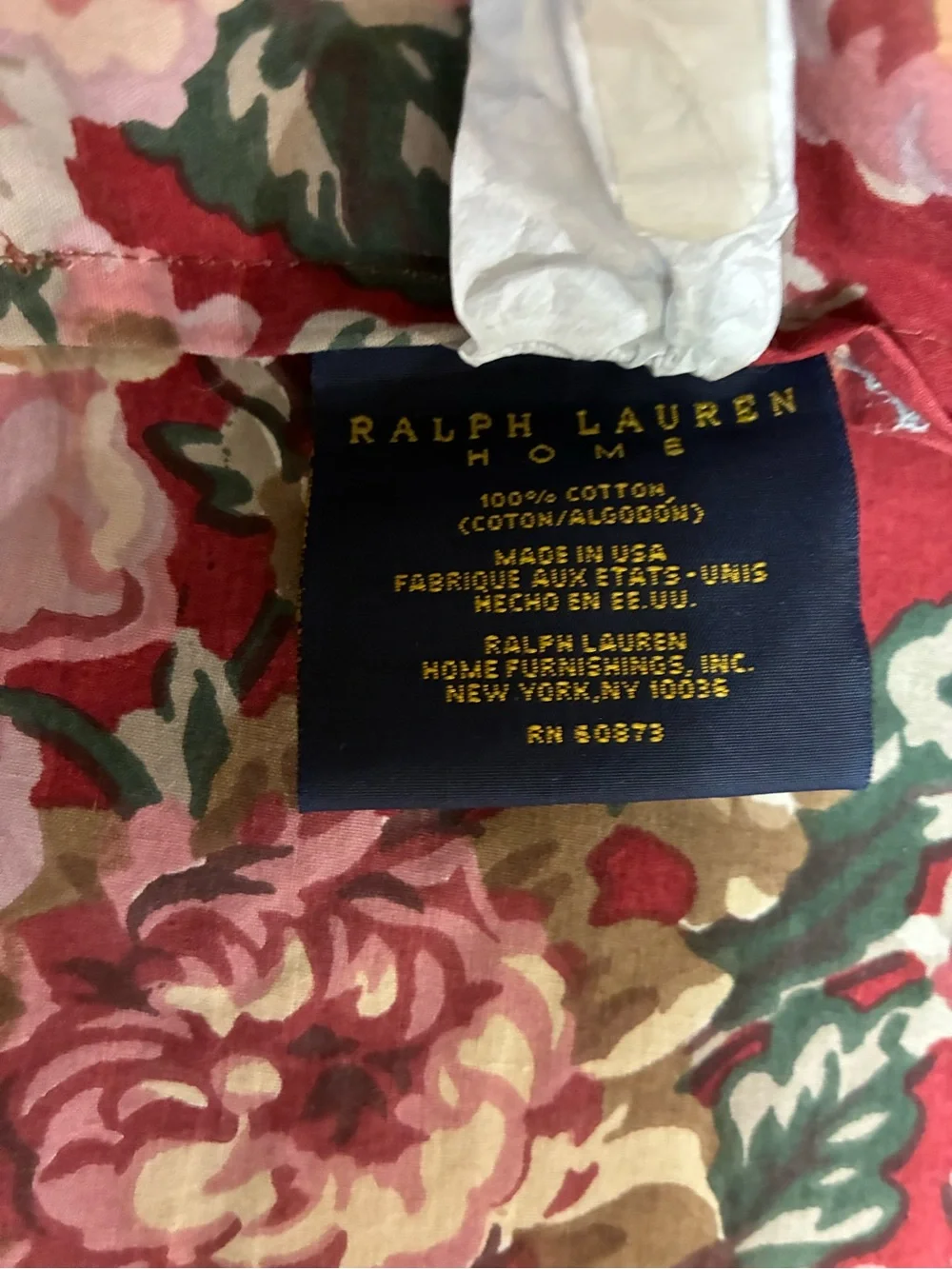 Ralph Lauren Home Danielle Marseilles Red Floral Full/Queen Comforter
